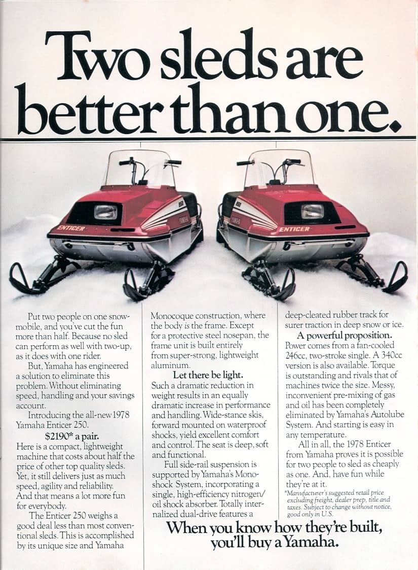 1978 Yamaha Enticer 250